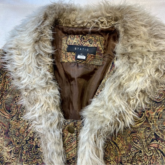 Static vintage Penny Lane style coat Medium 70s Y2K kilm jacket women - Picture 3 of 6